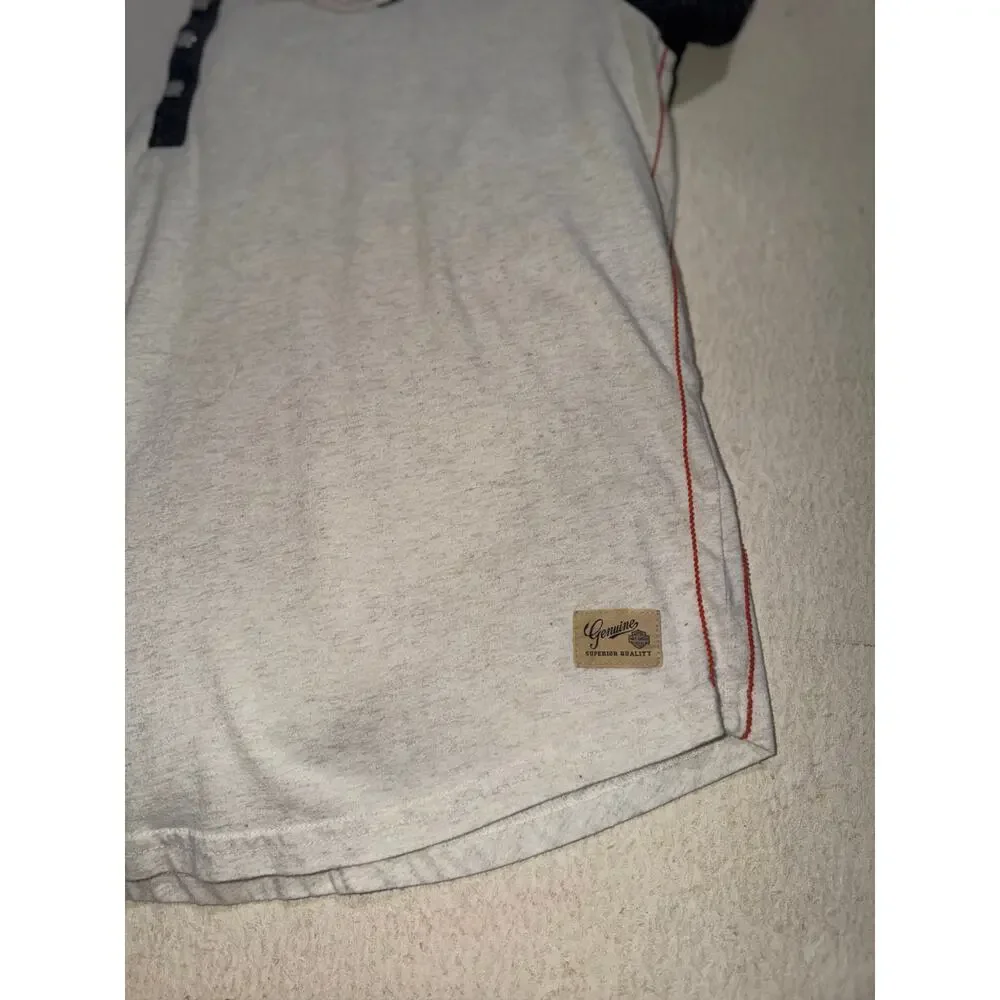 Harley Davidson women’s vintage cream & black short sleeve top - Picture 4 of 16